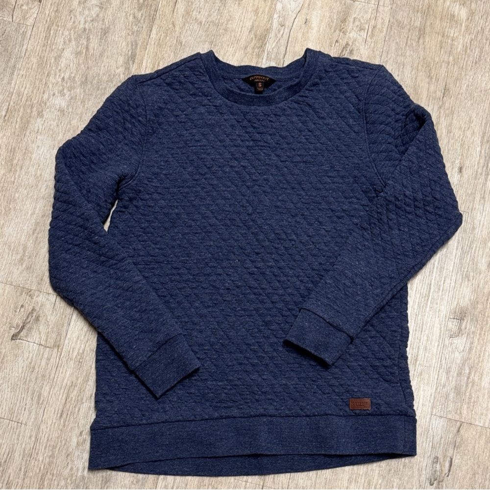 Men's Quilted Crewneck Sweater - Deep Blue